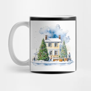 Winter Home Scene - Christmas Mug